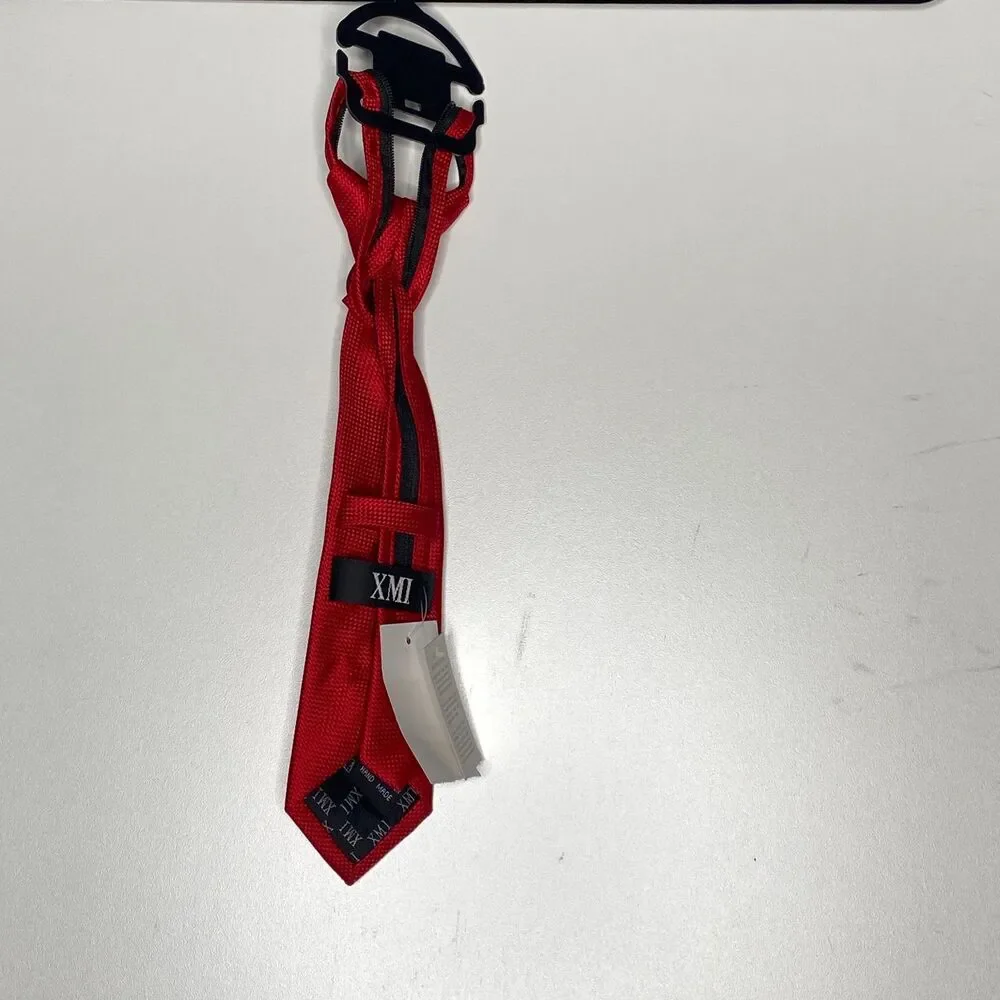 New Von Maur XMI Red Zip Neck Tie 11